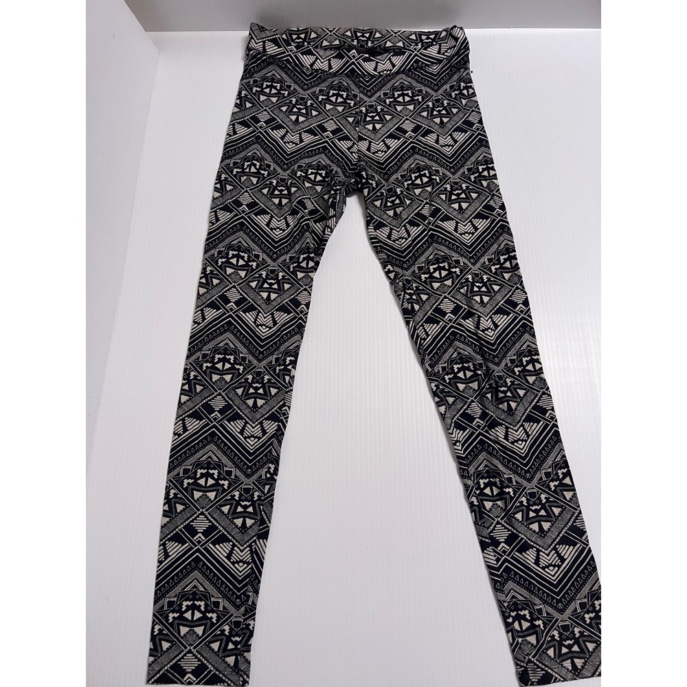 Victorias Secret PINK Leggings Small Black White Geometric Tribal Print Cotton
